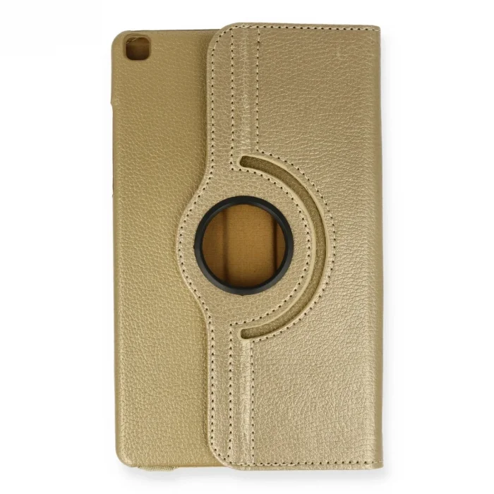Samsung Galaxy T290 Tab A 8 Kılıf 360 Tablet Deri Kılıf - Gold