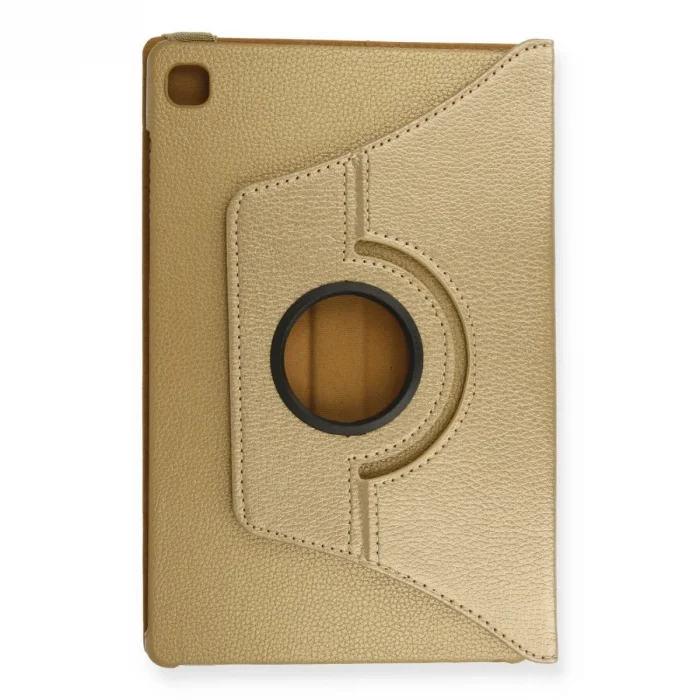 Samsung Galaxy T500 Tab A7 10.4 Kılıf 360 Tablet Deri Kılıf - Gold