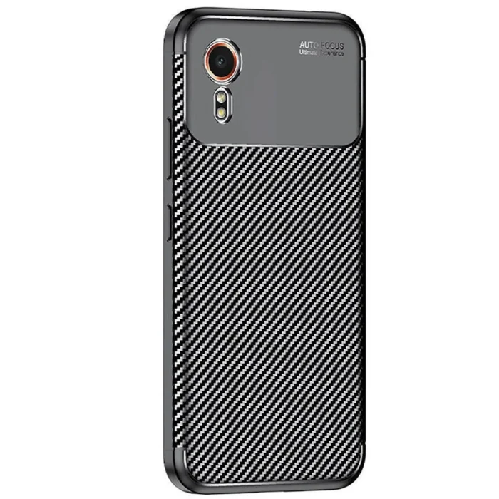 Samsung Galaxy Xcover 7 Kılıf Auto Focus Karbon Kapak - Siyah