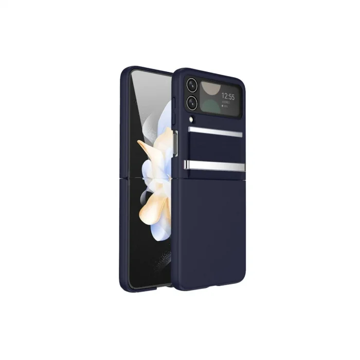 Samsung Galaxy Z Flip 4 Kılıf Belt Flip Kapak - Lacivert