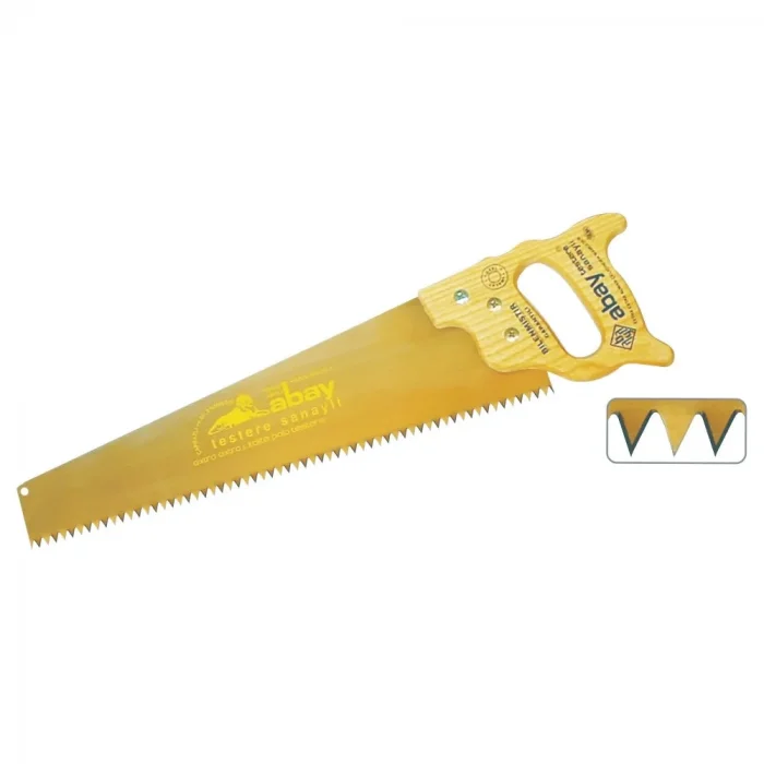 Sarı Çelik Pala Testere 50 cm - Ahşap Sap