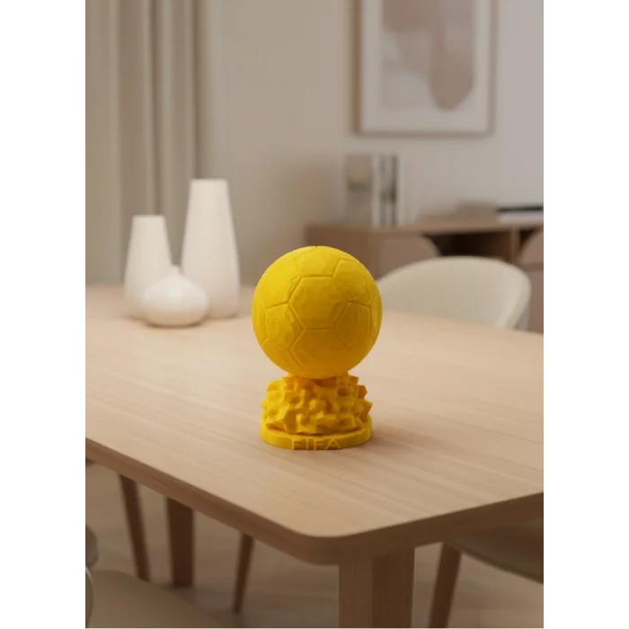 Sarı FIFA Topu Dekoratif Biblo 10cm Modern Masa Üstü Aksesuar