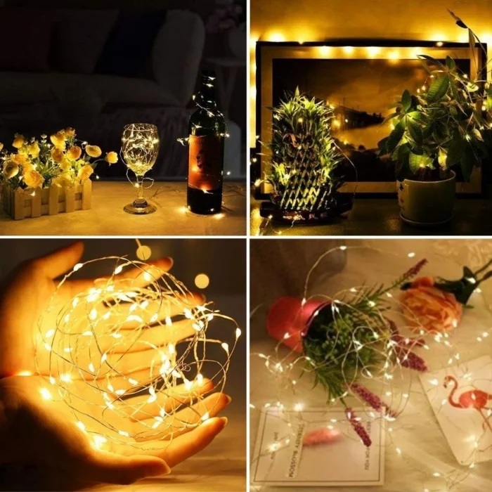 Sarı Peri LED Flaşlı Işık – 3 Metre Dekoratif Oda ve Organizasyon Aydınlatması (5047)