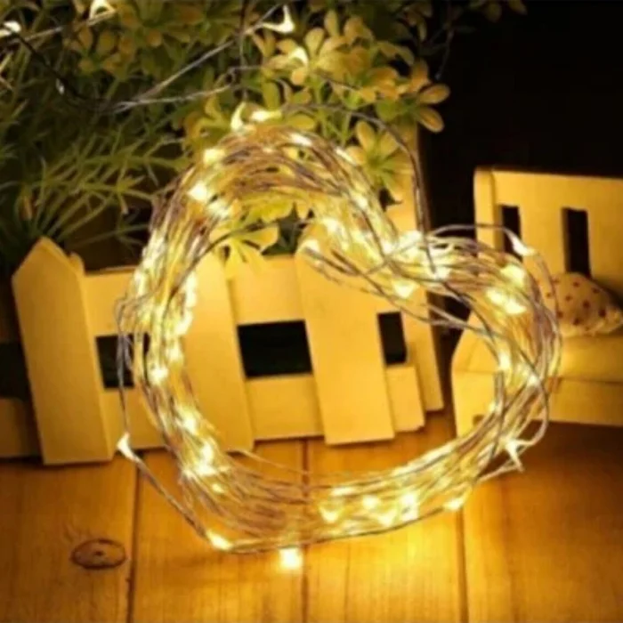 Sarı Peri LED Flaşlı Işık – 3 Metre Dekoratif Oda ve Organizasyon Aydınlatması (5047)