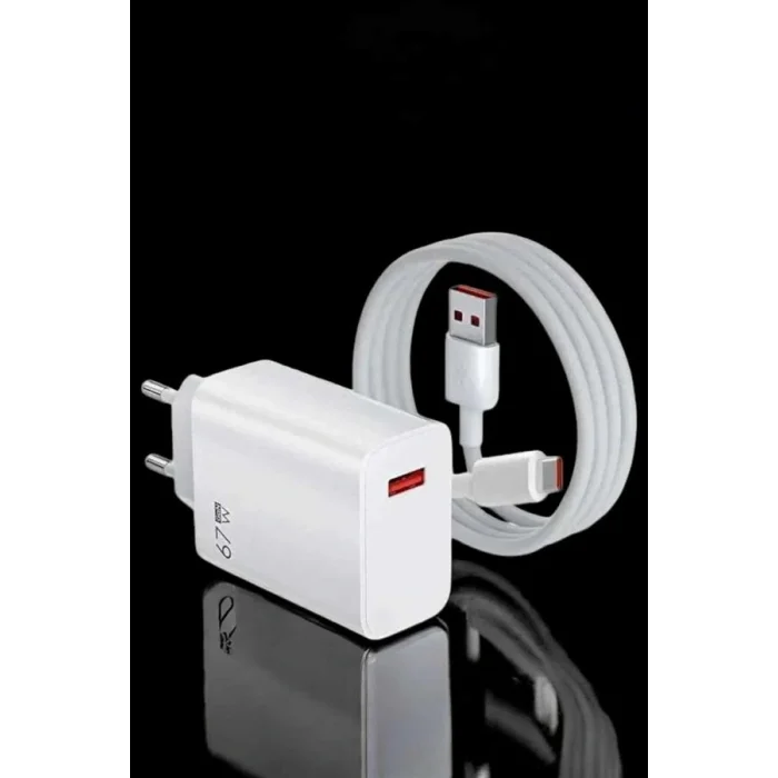 Şarj Aleti Turbo Hızlı 67W Type-C Hızlı Şarj