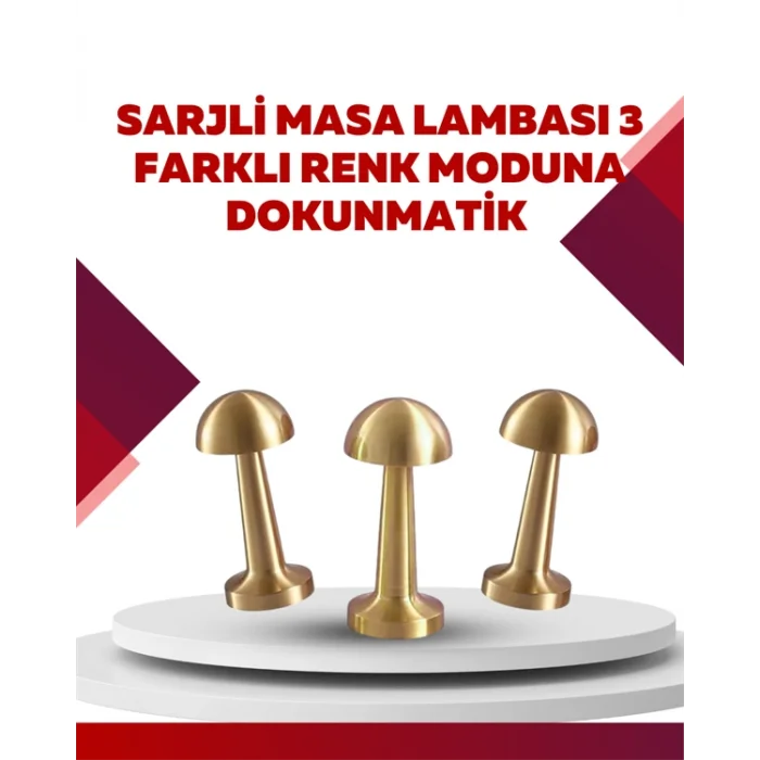 Şarjlı Dimmerli LED Masa Lambası – 4-8 Saat Aydınlatma