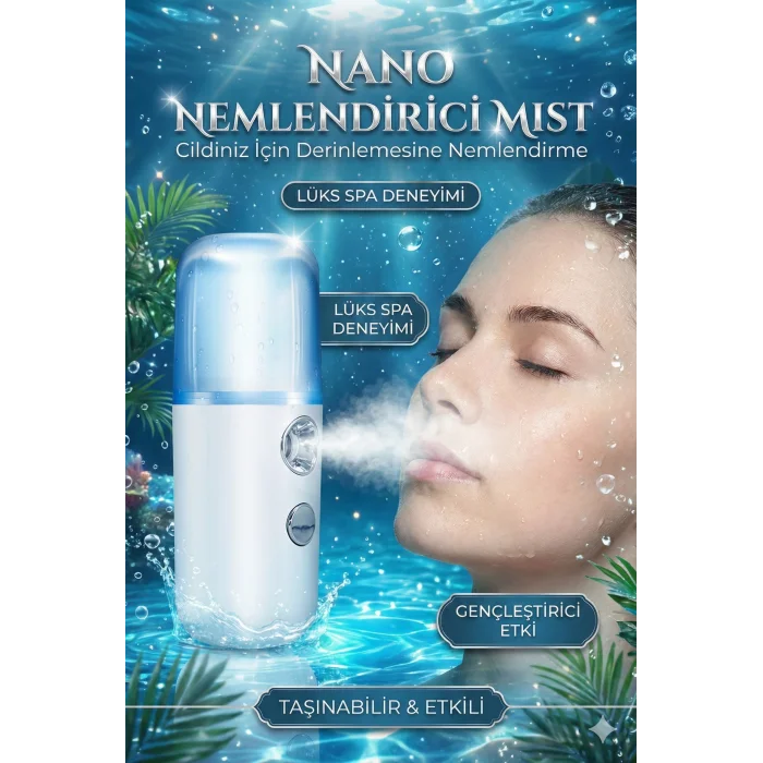 Şarjlı Mini Yüz Nemlendirici Dezenfektan Cihazı Mist Sprayer