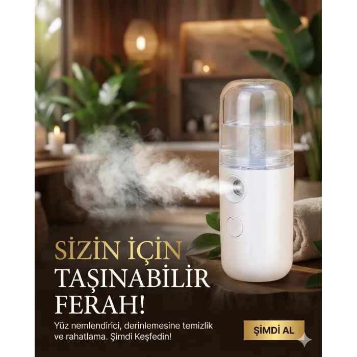 Şarjlı Mini Yüz Nemlendirici Dezenfektan Cihazı Mist Sprayer