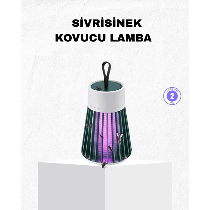 Şarjlı Mor Işıklı Sivrisinek Öldürücü Lamba – Sessiz ve Kimyasal İçermez