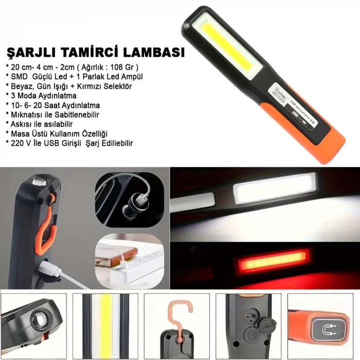 Şarjlı Tamirci Lambası Wt-297