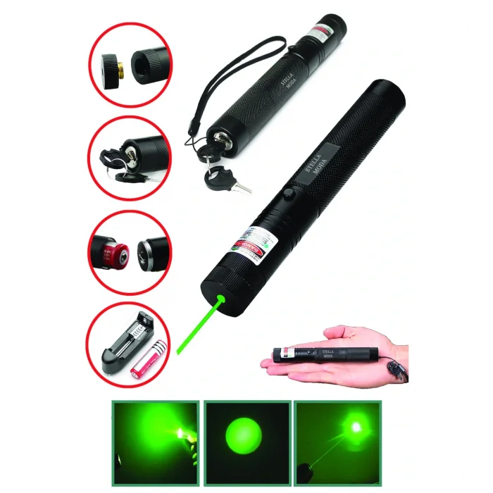 Şarjlı Yeşil Lazer Pointer 100 Mw (5047)