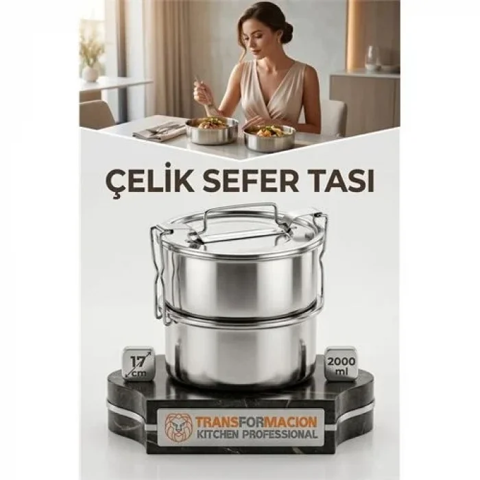 Sefer Tası Paslanmaz Çelik Yemek Kabı 17 Cm 2 Litre 721367