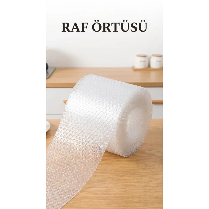 Şeffaf Kaydırmaz Pvc Dolap İçi Raf Örtüsü 45x300 Cm