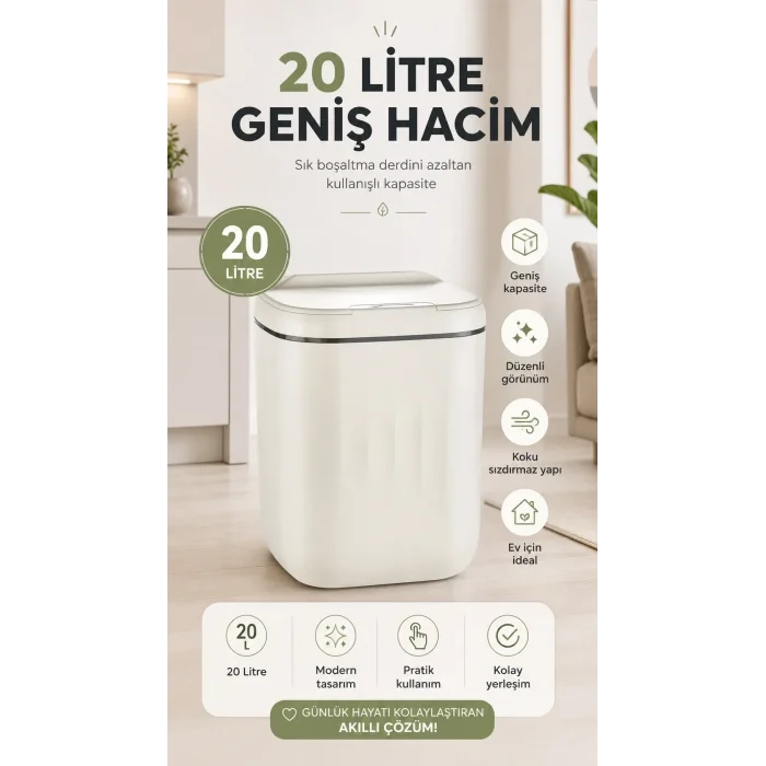 Sensörlü Çöp Kovası 20 Litre