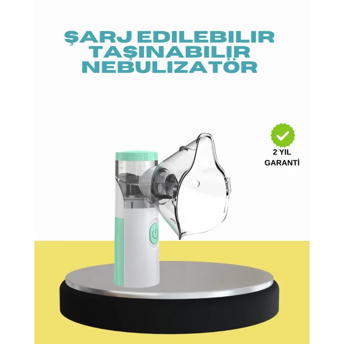 Sessiz Çalışan Taşınabilir Şarjlı Nebulizatör