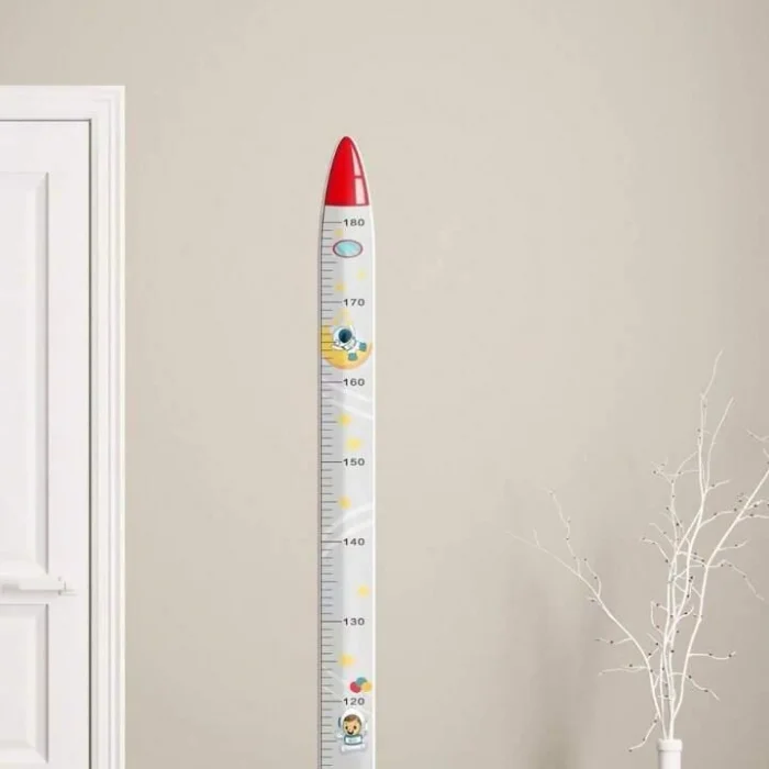 Sevimli Sarı Zürafa &amp;  Yeşil Dinazor  &amp; Deniz Kızı  &amp; Roket &amp; Ağaç Boy Ölçüsü Sticker