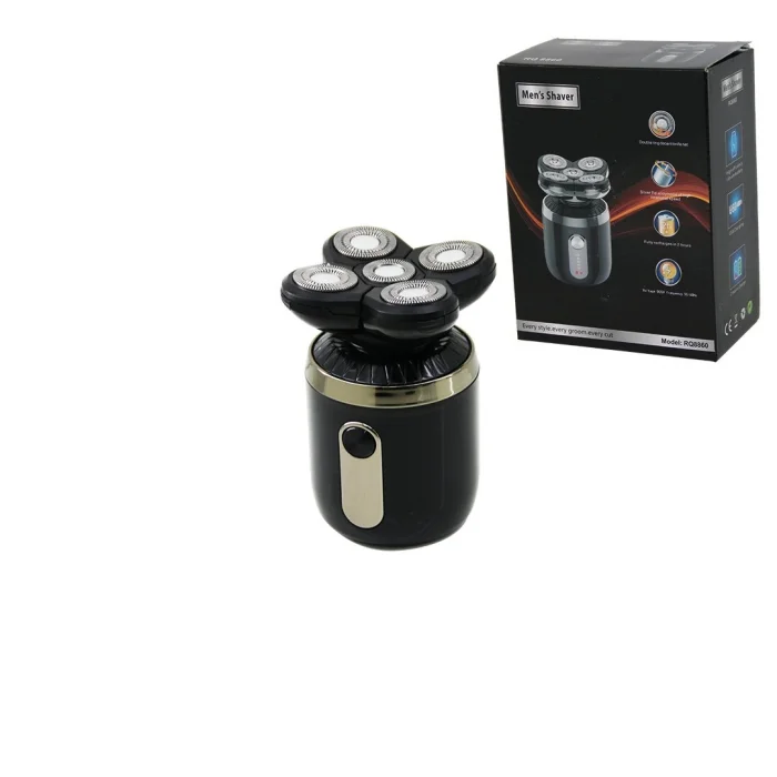 SEYAHAT TİPİ 5 BAŞLIK GÜNLÜK SIFIR SAKAL - ÇİZİM BAŞLIK TRAŞ MAKİNESİ USB ŞARJLI CEP - ÇANTA BOY (5047)