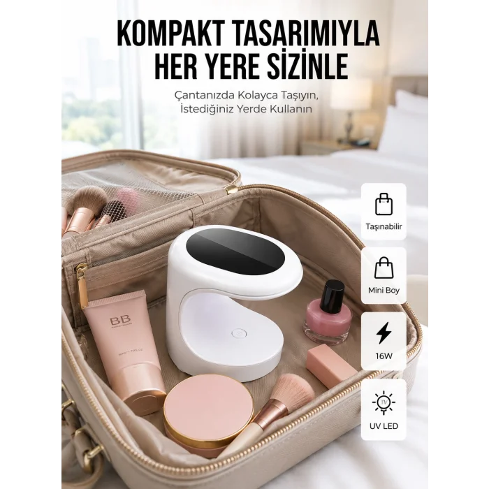 Seyehat Tipi Mini Oje Kurutucu Ultraviole Mor Işık Protez Tırnak Kurutucu
