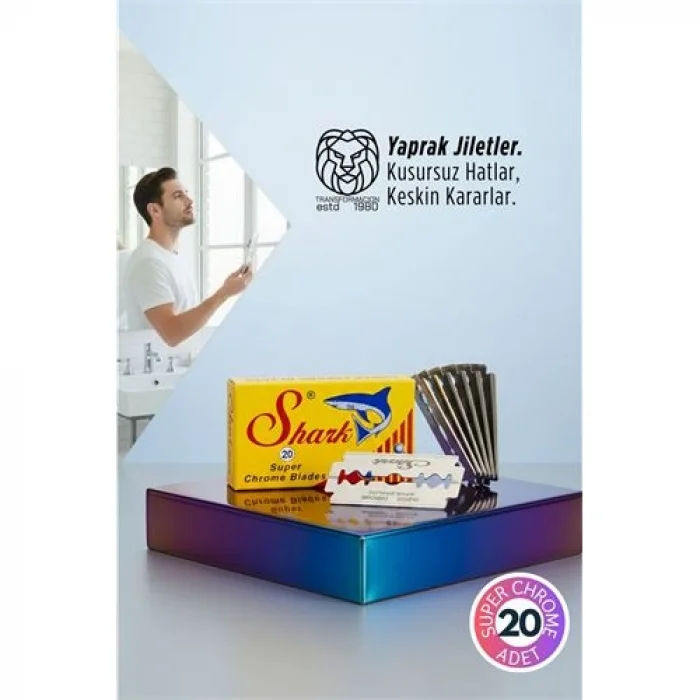 Shark Super Chrome 20’li Premium Paket - Profesyonel Jilet 717187