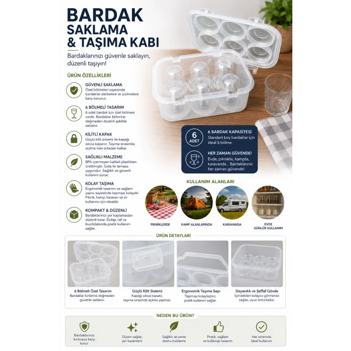 Shopwave Bardak Taşıma Kutusu (0177)