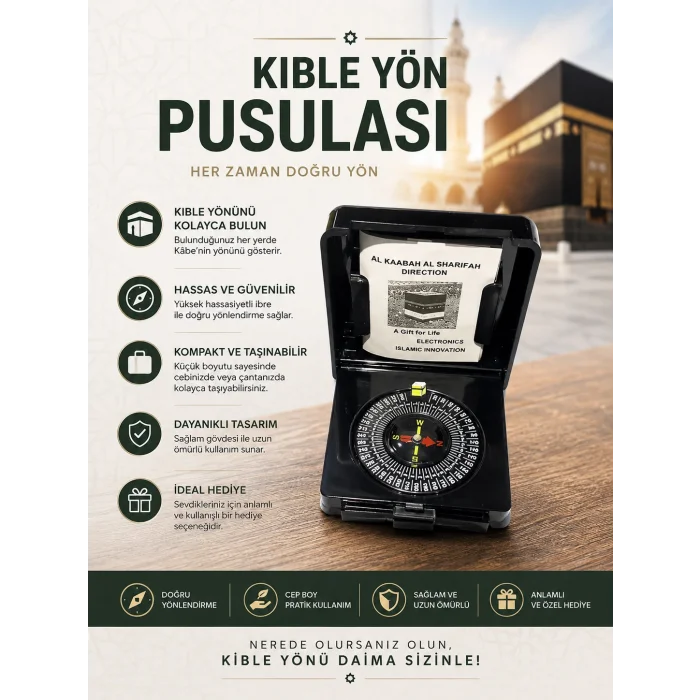 Shopwave Özel Kutulu Kıble Tayini Için Pusula (0177)
