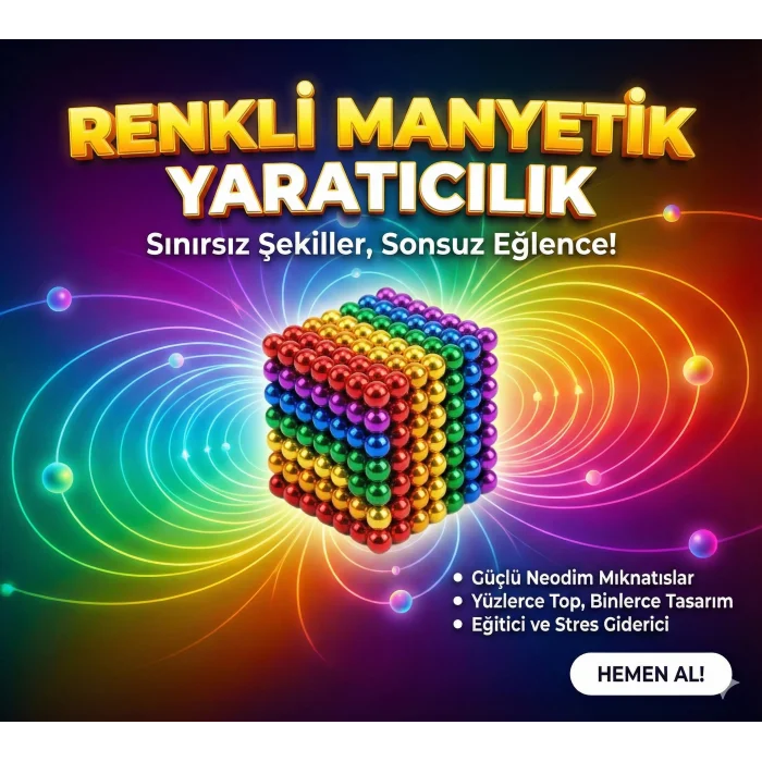 Sihirli Manyetik Toplar Dyum Mıknatıs Küp Bilye 216 Adet Cube Küp Dymium
