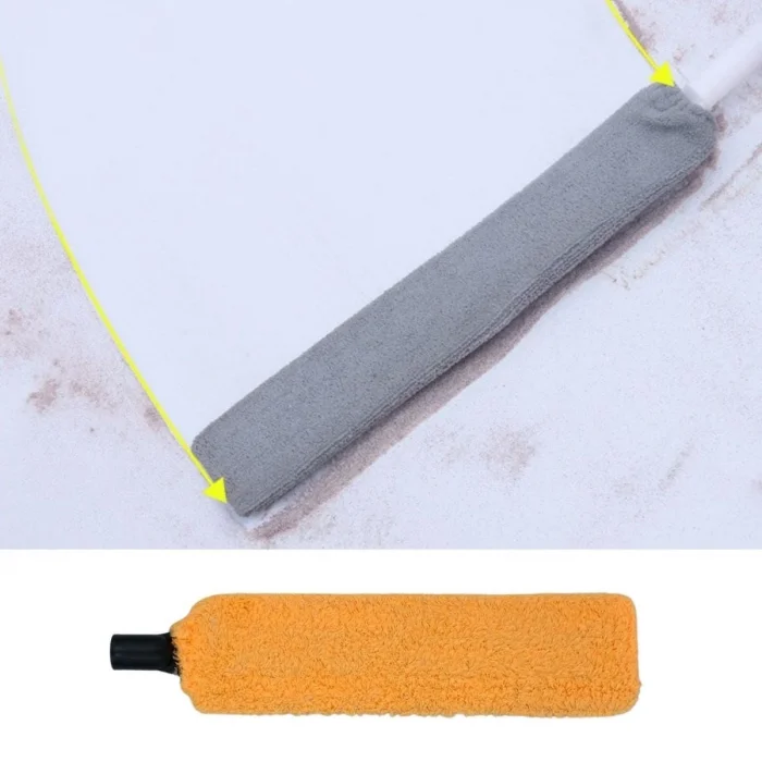 Sihirli Mikrofiber Başlıklı Girintili Yüzey Temizleme Mopu Toz Alma Fırçası