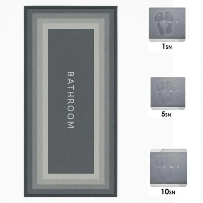 Sihirli Süper Su Emici Kaymaz Tabanlı Uzun Paspas 40*120 cm (5047)