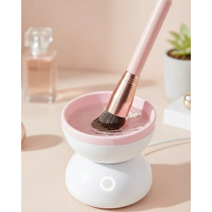 Silikon Yüzeyli Elektrikli Makyaj Fırçası Temizleme Kabı