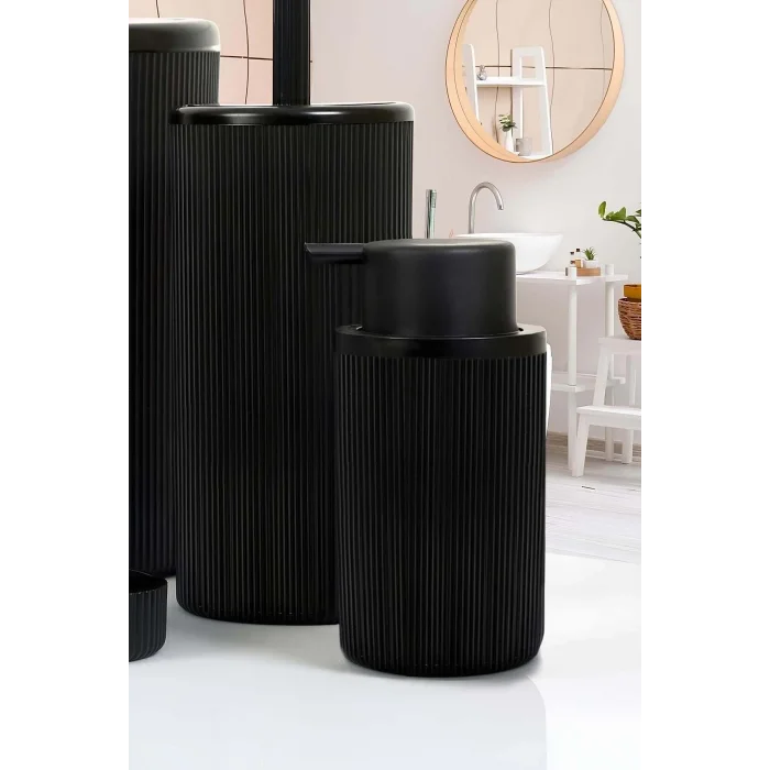Siyah 5li Banyo Takımı Banyo Dekorasyonu Için Beşli Set Banyo Aksesuar Ve Düzenleyicileri