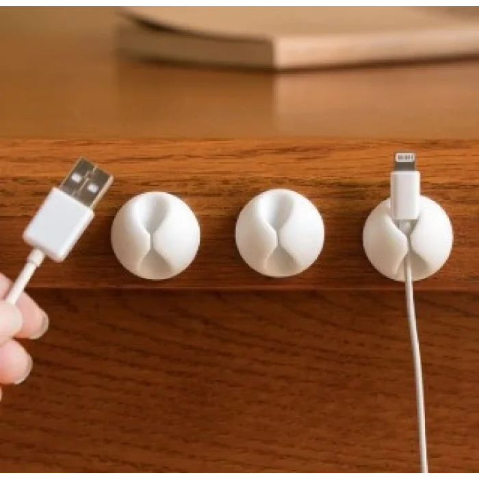 Siyah Beyaz Kablo Sabitleme Klipsi 10 lu (5047)