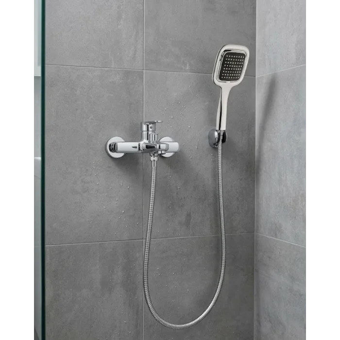 Siyah Duş Seti El Duşu Başlığı Spiral Hortum Dayanıklı Banyo Duş Aksesuarı