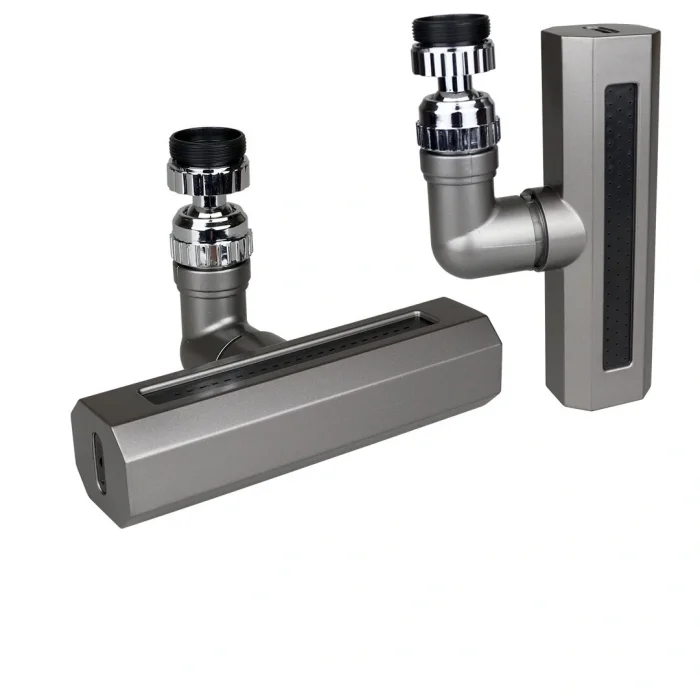 SİYAH  GENİŞ  360 DERECE DÖNEBİLENOYNAR BAŞLIK - 4 MOD  PERLATÖR ŞELALE MUSLUK UCU KTX-3288 (5047)