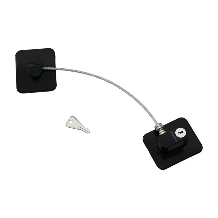 SİYAH PLAKA   HALATLI  EMNİYET KİLİT  5X6CM YAPIŞKANLI MONTAJ=2PCS PLAKA   HALAT=18.8CM (5047)