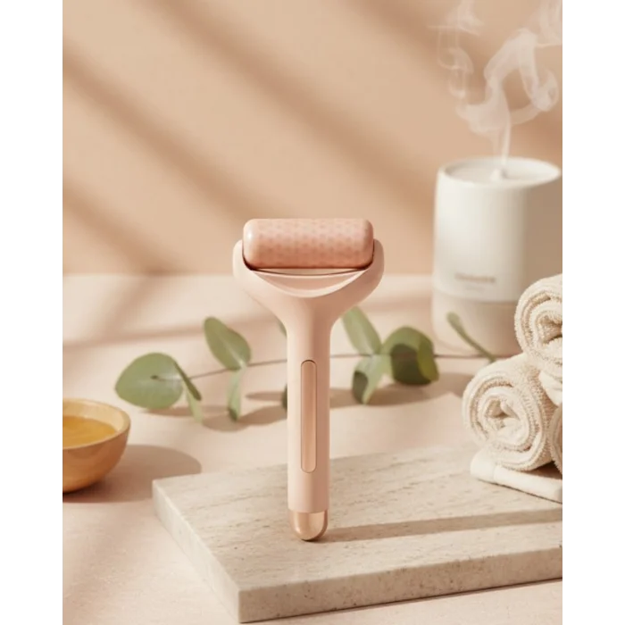 Soğuk Jel Başlıklı Buz Silindiri Yüz Masaj ve Bakım Aleti