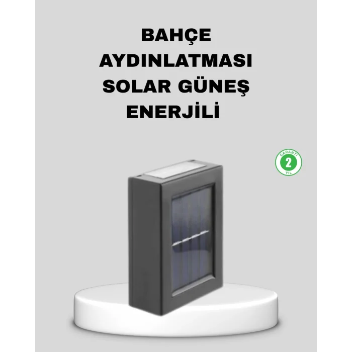 Solar Dış Mekan Aplik Su Geçirmez Dayanıklı LED Aydınlatmalı