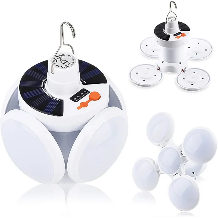 Solar Güneş Enerji Ve Usb Sarjlı 5 Kanatlı Led Lamba (5047)