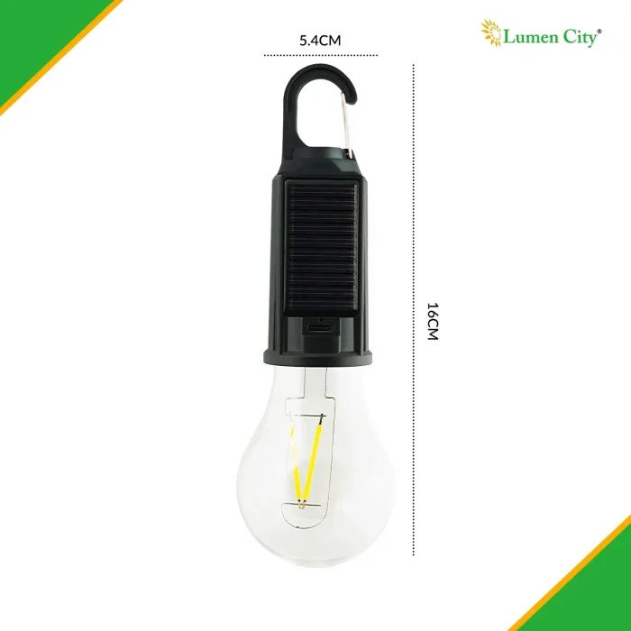 Solar Güneş Enerjili Led Ampul 3 Modlu Uzaktan Kumandalı Solar Camping Lamp (5047)