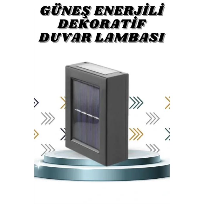 Solar Lamba Dekoratif Aplik Su Geçirmez Led Işıklı Duvar Lambası