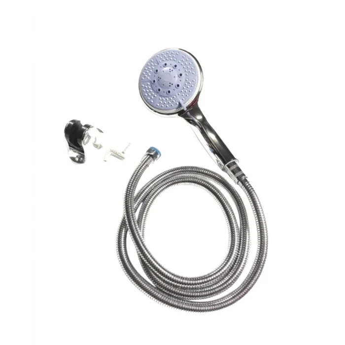 Spiral Hortumlu 4 Kademeli El Duşu Seti Duvar Askılı Banyo Duş Başlığı