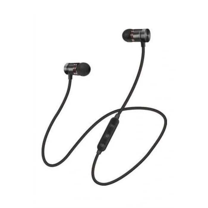 Sports Mıknatıslı Siyah Bluetooth Kulaklık Kablolu Uzun Pil Ömrü