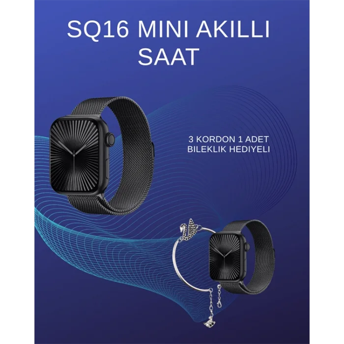 SQ-16 Mini Series 10 Akıllı Saat | Spor Modları, Bildirim ve Müzik Kontrolü