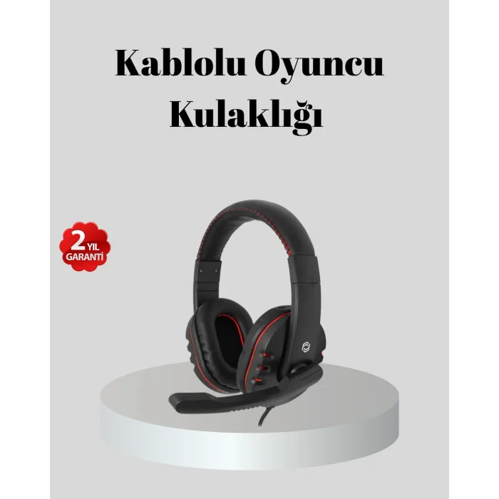Stereo Ses Destekli Mikrofonlu  Kulaklık – Yumuşak Pedli