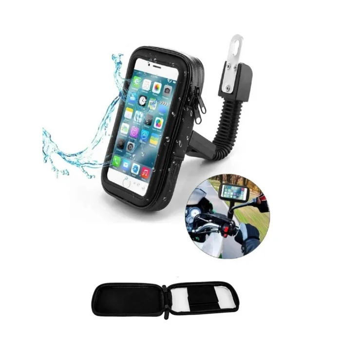Su Geçirmez Motosiklet Bisiklet Telefon Tutucu 360 Derece Döner Gidon Telefon Standı