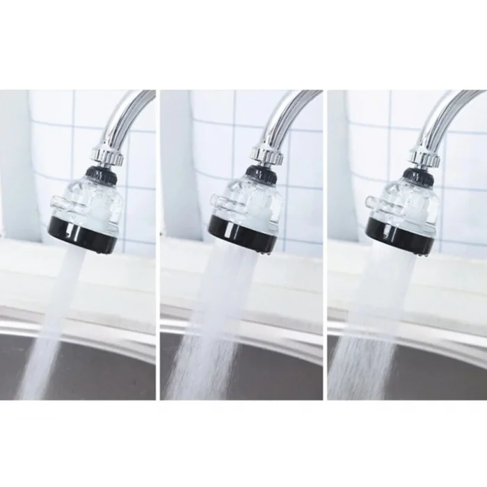 Su Tasarruflu  3 Fonksiyonlu  Oynar  Musluk Başlığı - Şeffaf (5047)