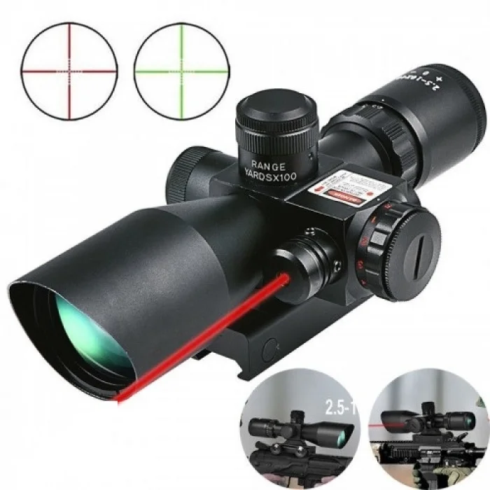 Süper Zoomlu Lazerli Profesyonel Av ü 2.5-10X40/E