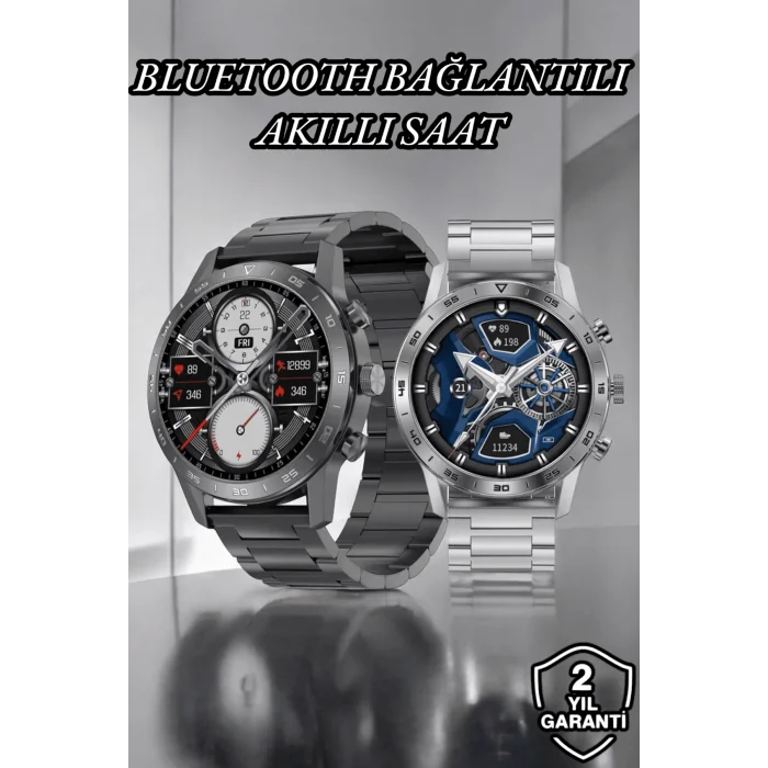 Suya Dayanıklı Dokunmatik Akıllı Saat Bluetooth 5.0, Sesli Asistan ve Sağlık Takibi