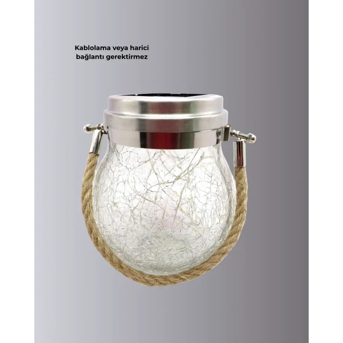 Suya Dayanıklı Güneş Enerjili Cam Şişe Sarkıt Lamba