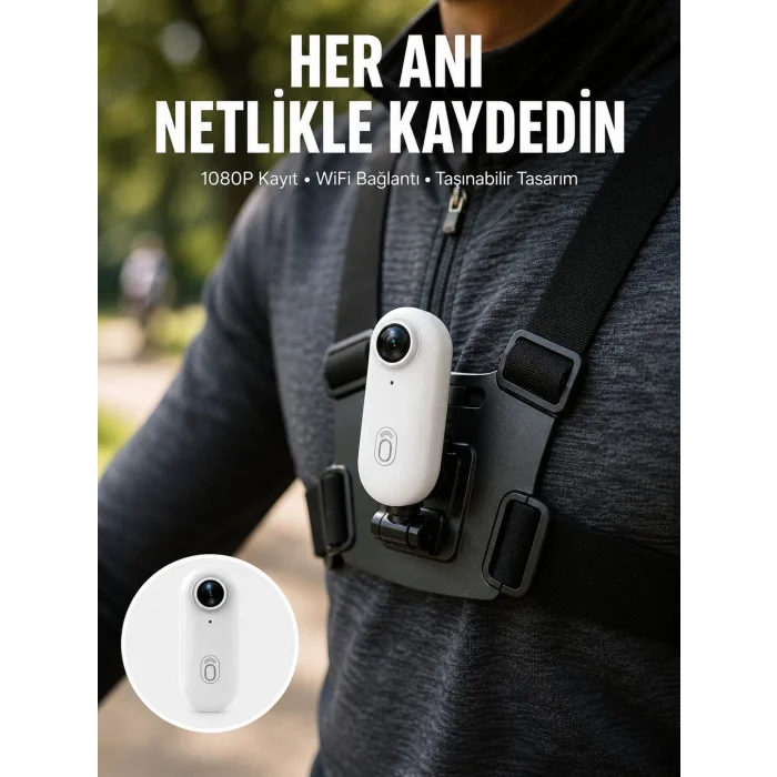 Suya ve Darbeye Dayanıklı Kompakt Spor Kamera 1080P Yeni Nesil