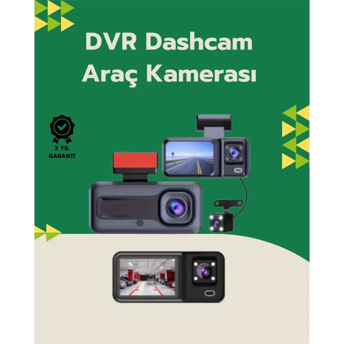 Tam Kapsamlı Araç Güvenliği: 3 Kameralı Full HD Kayıt Sistemi ile Ön, İç ve Arka Görüş